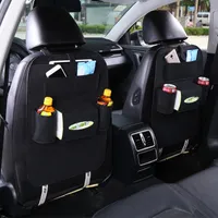 Auto Car Back Seat Storage Bag Organizer Trash Net Holder Multi-Pocket Travel Hängare för autokapacitet påse behållare