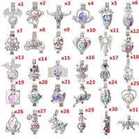 600 Designs For You choose -Pearl Cage Beads Cage Locket Pendant Aroma Essential Oil Diffuser Locket DIY Necklace Earrings Bracelet Jewelry
