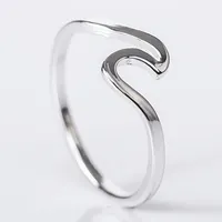 2020 New Wave Alloy Silver Rings Charms Rose Gold Ring Minimalist Jewelry Wedding Rings for Women Valentine&#039;s Day Gift Wholesale-Z