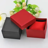 Fashion Watch boxes black red paper square watch case with pillow jewelry display box storage box YD0124