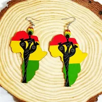 Afrikanische mode temperament weiblichen böhmischen ohrringe karte holz ohrringe europa und die vereinigten staaten explosion modelle ohrringe frauen