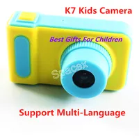 Unterstützen Sie Multisprachige K7 Kids Camera Mini Mini Digital Video Recorder süße Cartoon-Spielzeugkinder mit Einzelhandelspaket