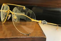 Новая модная рамка дизайн прозрачные очки Stavins v безрамонтюма Pilot ретро прозрачный объектив простые популярные оптические очки