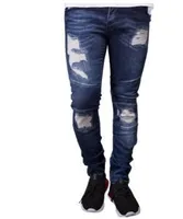New Mens Designer Ripped Jeans Primavera Verão motociclista Bordado Blue Jeans drapejado Hiphop Rua Jeans