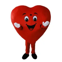 2019 Discount factory sale Red Heart of Adult Mascot Costume Adult Size Fancy Heart love Mascot Costume