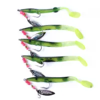 20 sztuk Soft Spinner Bait Jig Hook Isca Artificial 3D Eyes Spoon Lure Fishing Tackle 6g