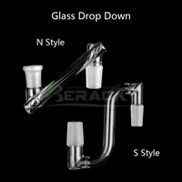 Rechte Parallelle Glas Drop Down Adapter 14mm 18mm Mannelijke Vrouwelijke Dropdown-adapters voor Quartz Banger Roken Water Pijp Olie DAB RIGS-bongen