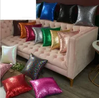 Sequins Yastık Kılıfı Katı Renk Yastık Ev Kanepe Dekoratif Glitter Arabalar Rahat Dekor Bel Kapak PillowsLip 16 Tasarım LXL1078-1