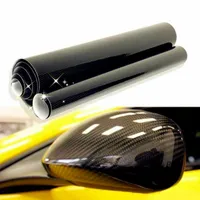 10x152cm 5d högglansig kolfiber vinylfilm bil styling wrap motorcykel bil styling tillbehör inre kolfiberfilm