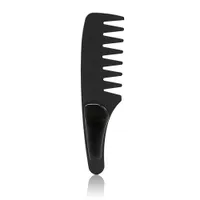 Anti-estático do cabelo Barbeiro Corte Pente plástico do bolso Tamanho punho longo bigode Comb Liso Comb dentes largos