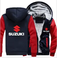 Men&#039;s Hoodies & Sweatshirts Hoodie Motorcycle Suzuki Jacket Winter Men Pullover Man Coat Casual Wool Liner Fleece