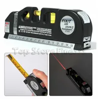 Multipurpose Laser Level Laser Measure Line 8ft + Mätband Linjaljusterad standard och Metriska härskare Professionell grossist