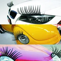 자동차 stying 3D 매력적인 블랙 거짓 속눈썹 가짜 눈 속눈썹 스티커 자동차 헤드 라이트 장식 재미 데칼 개인 스티커 딱정벌레