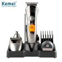 New 7 In 1 Multinational Professional Hair Clippers Nose Ear Hair Trimmer Rechargeable Hair Cutting Machine EU Plug KM-580A