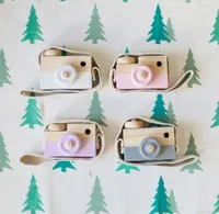 Wooden Mini Camera Toy Novelty Items Baby Kids Neck Hanging Photographed Props Toy with Rope Cute Wood Toys for Kid Room Decoration 122584
