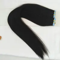 100% İnsan remy saç 14-26 inç cilt saç uzantılarında çift çizilmiş bant, 40 adet 80g, 100g çanta 1 torba, ücretsiz DHL