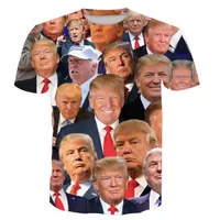 Donald Trump Camiseta 3D Funny Trump Camiseta Hip-Hop Moda Moda Ropa de los niños Camisa de los niños Hombre de dibujos animados americano Camisa