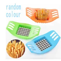 Stainless Steel Potato Cutter Vegetable Tools Slicer Chopper Chips Device Kitchen Potatoes Gadgets