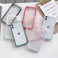Transparent Soft TPU Hard Clear PC Phone Back Cover Case ShockoProof Cover för iPhone 11 Pro Max X XS XR 8 7 6 Plus
