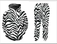 новые люди / женщин зебра Толстовка Joggers Смешные 3D Печать мужской толстовки + брюки ZZ017