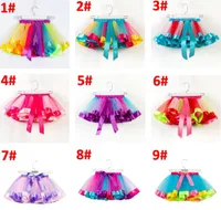 2-11 Jahre Kinder Designer Kleidung Mädchen Tutus Rainbow Farbe Baby Mädchen Tutu Röcke Kinder Schöne Bubble Rock Babys Kuchenschicht Kleid by0986