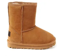 Kış kar botları kısa unisex klasik bot sıcak desinger şort çocuklar için ayakkabı gri siyah kum satışı