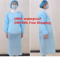 Быстрая доставка DHL! Защитное платье одноразовая защитная одежда изолирующий халат пылезащитный комбинезон женщины мужчины анти-туман античастица Isolati