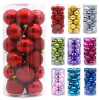 Christmas Tree Decor Ball Xmas Party Hanging Ball Ornament decorations for Home Christmas decorations Gift 24pcs 3cm/1.2&quot; balls per box