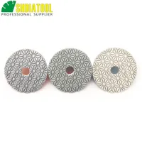 SHDIATOLOOL DIA 100mm / 4 "3-pasos Diamond Resin Bond Discs pulido Discos de pulido flexible de alta calidad húmedo para mármol de piedra