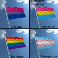 قوس قزح العلم 90x150cm اللوازم LGBT راية البوليستر المتحولين جنسيا مثليين راية الوردي الأزرق LGBT العلم قوس قزح العلم