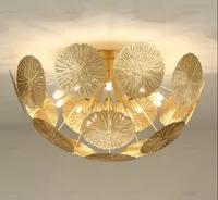 Золотое цветоподобное полушарие люстра освещение креативный потолочный светильник для гостиной столовая ресторан отель Hotel Holiday Xmas LLFA
