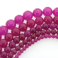 Natural Stone 4-12mm Rubys Round Loose Beads DIY Accessories Making Woman Girl Gift Christmas Wedding Necklace Bracelet Wholesale Price