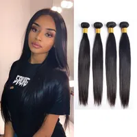 Wholesale 8a Bundle Malaysian Silk Straight Wave Human Hair Weaves 3-4 Bundles Body Water Curly Yaki Umprocessed Hair Extension Wefts