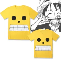 Breve maglietta Giappone Anime unisex una camicia pezzo Cosplay Tee fumetto Luffy manica (Asian Size)