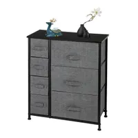 Dresser z 7 szufladami - Meble do przechowywania Media do sypialni, korytarza, szafy, organizacji biurowej - stalowa rama, drewno top, łatwy ciągnąć f