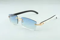EyeGlasseSessize: E Uomo Donna Frameless Occhiali da sole naturali Occhiali Ox Horn Hot 3524012 Miscela Occhiali da 56-18-140mm Toiuf