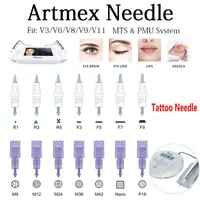 Micro Needle Cartridge for Artmex V8 V6 V11 V9 permanent makeup Tattoo machine Derma pen MTS PMU Skin Care243k