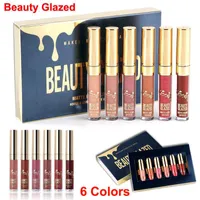 Beleza Glazed Lip Gloss Edição De Aniversário Fosco Batom Líquido 6 cores batons de maquiagem Hidratante Não Desbotada Lip Kit Cosméticos