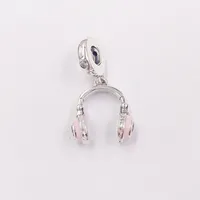 Andy Jewelry Pandora Auténtica 925 Beads de plata esterlina auriculares Pink Charm Charms se ajusta al collar de pulseras de estilo de pandora europeo 797902en160