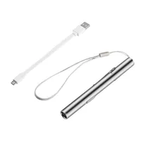 Économie d'énergie médicale Handy Portable Pen USB Mini lampe de poche rechargeable en forme de torche LED avec clip en acier inoxydable