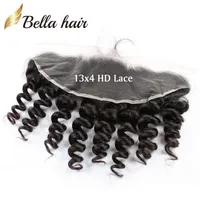 Encaje frontal brasile￱o virgen humano cabello 13x4 cierre de oreja ola suelta india malasia peruana tejeds cierre bellahair