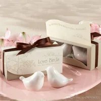 240pcs=120 pair Unique Wedding Love Bird Ceramic Salt And Pepper Shakers Wedding Gift Party Anniversary Favors