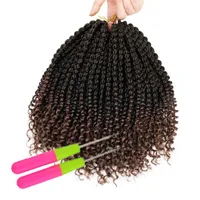 Primavera Freetress Hair com Weave Weave Sintético Curly em Pre Twist 18inch Livre Tress Water Onda Bulks Ombre Paixão Torção