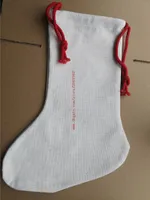 Nova sublimação meia de natal de algodão de linho decoração de natal meias impressão de transferência quente em branco consumíveis 18 * 38 CM preço de fábrica