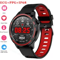 L8 Inteligentny zegarek Mężczyźni IP68 Wodoodporna Reloj Hombre SmartWatch z ECG PPG ciśnienie krwi Tętno sportowy Bransoletka zegarek.