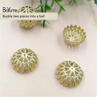 BoYuTe (100 parti / lotto) 4 colori ottone 20MM metallo Cappelli filigrana fiore branello della sfera per fare gioielli
