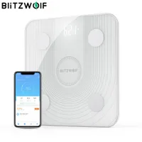 Blitzwolf BW-SC1 2.4GHz WiFi Smart Body Fat Scale App Fjärrkontroll BMI Dataanalys med 13 Kroppsmetrics Digital viktskala CX200805