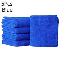 5pc microfibre nettoyage automobile détaillée en microfibre chiffon doux chiffons bleu couleur bleue serviettes de nettoyage de serviettes de nettoyage