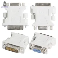 100PCS / LOT DVI24 + 5 till VGA Adapter Dual Monitor Connector VGA till DVI Converter Adapter Adapter Connector