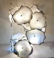 Lampes de murano plaques lampe de plancher fleur design de fleur art sculpture sculpture éclairage debout décor moderne de couleur blanche
